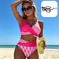 👙 Μαγιό σε χρώμα χρωματικού μπλοκ από S έως 3XL: Κομψά και καλλίγραμμα μαγιό δύο τεμαχίων 🌊