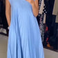 【M-3XL】Αμάνικο πλισέ απλό μονόχρωμο φόρεμα