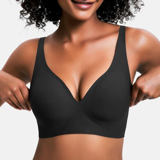 Naadloze Beugelloze Comfort BH met Diepe V-Hals