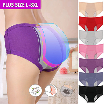 (L-8XL)🌸Αγοράστε 2 και πάρτε 1 δωρεάν🔥Γυναικεία εσώρουχα υψηλής μέσης με απόδειξη διαρροής👙