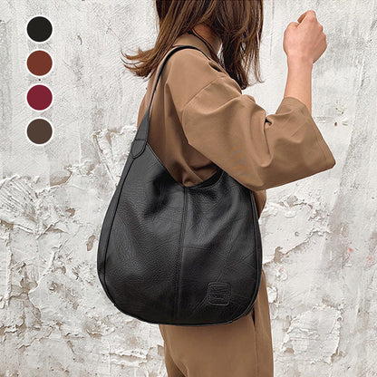 【🎊 Νέα Συλλογή 2025】👜 Γυναικεία τσάντα ώμου από μαλακό δέρμα, σε βινταζ στυλ – με άφθονο χώρο αποθήκευσης