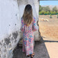 🌸 2025 Ανοιξιάτικο/καλοκαιρινό χαλαρό φόρεμα εκτύπωσης V