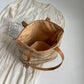 Geweven Shopper met Kwastdetail en Leren Schouderbanden