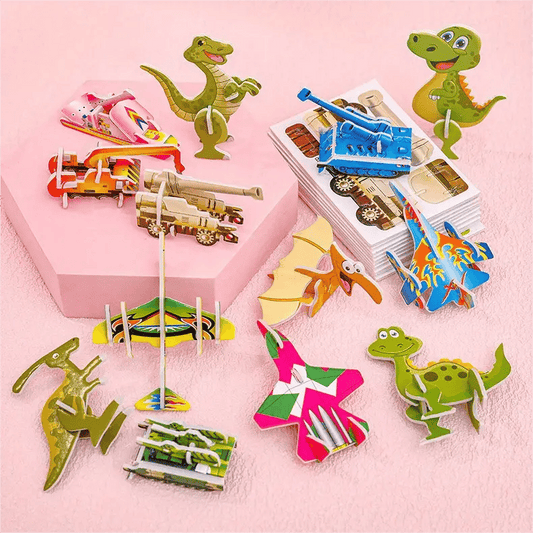 🦗🧩 DIY τρισδιάστατο παζλ με κινούμενα σχέδια (25 τεμάχια/σετ) 🧠✨