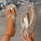 👠 Παχύς πυθμένας Sequin γυναικεία σαγιονάρες