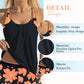 👙🩳2-τεμάχιο σετ μπάντιο με εκτυπωμένο tankini και σορτς για γυναίκες