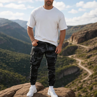 Ανδρικά καθημερινά καμουφλαζ παντελόνια εργασίας