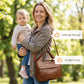 Zachte Crossbody Handtas met Handvat en Verstelbare Schouderriem