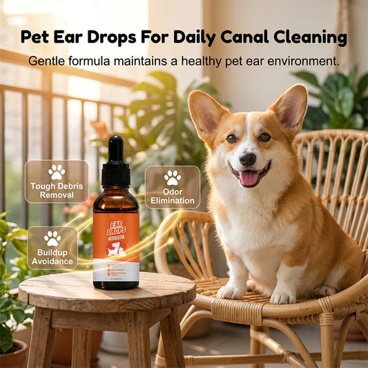 🐶🐱 Φυσικές Ωτικές Σταγόνες για Σκύλους & Γάτες κατά του Κνησμού και της Συσσώρευσης Κεριού