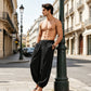👖✨Ανδρικό παντελόνι χαρέμ σε casual στυλ με ελαστικές μανσέτες