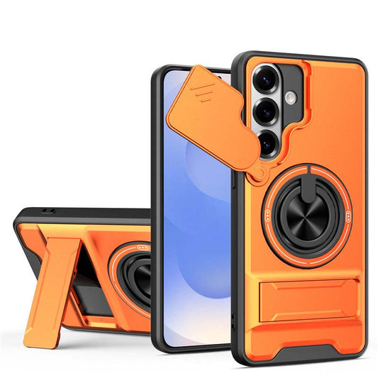 🛡️📱Ανθεκτική θήκη προστασίας με κάλυμμα κάμερας και δακτύλιο στήριξης
