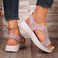 🌺Damen-Sandalen mit Strasssteinen und Plateausohle