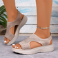 🌺Damen-Sandalen mit Strasssteinen und Plateausohle
