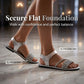 Women's Glitter Strap Flat Sandals