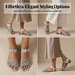 Women's Glitter Strap Flat Sandals