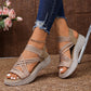 Women's Elastic Strap Platform Sport Sandals