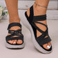 Women's Elastic Strap Platform Sport Sandals