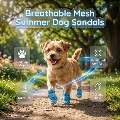 👟Αναπνεύσιμα παπούτσια για σκύλους από πλέγμα με αντιολισθητική σόλα🐶🐱