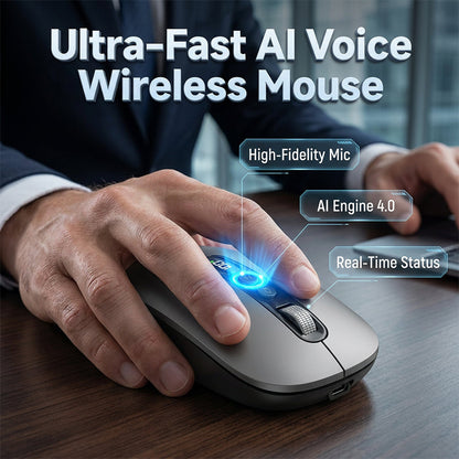 🖱️ AI-smart trådlös röstmus – 1600 ord/min, översättningshub, ergonomisk ✨