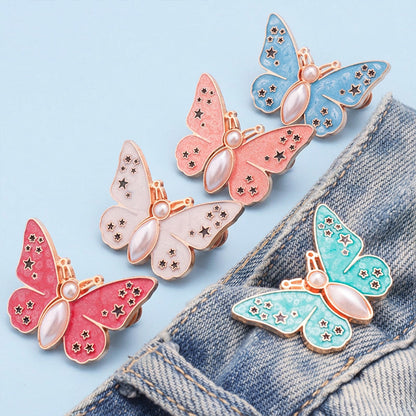 🌸🦋  Αφαιρούμενη αγκράφα ζώνης σε σχήμα πεταλούδας – ρυθμίζεται χωρίς εργαλεία✨👗