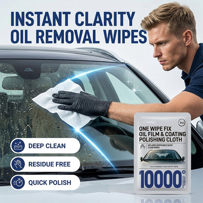 🚗💧 Μαντηλάκια αφαίρεσης λαδιού από το παρμπρίζ