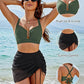 👙Έκπτωση 50%💃Γυναικεία σετ μπικίνι με ψηλή μέση, με ενίσχυση σε σχήμα U, μαγιό που διαμορφώνει την κοιλιά