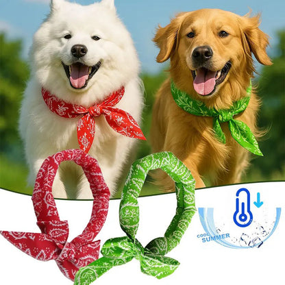 ⏰❄️ Δροσιστικό καλοκαιρινό μπαντάνα για κατοικίδια