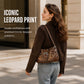 Vintage Luipaard Schoudertas met Gespdetails