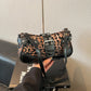 Vintage Luipaard Schoudertas met Gespdetails
