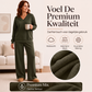 Tweedelige loungeset met V-hals en wijde broek