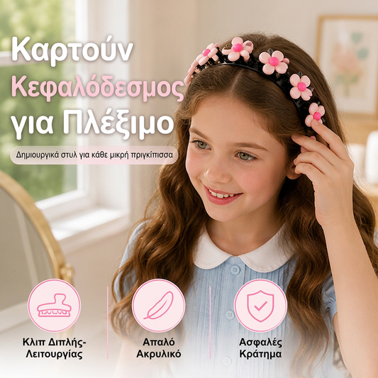 Χαριτωμένο κορδέλα μαλλιών με κινούμενα σχέδια για κορίτσια