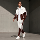 🔥Gratis verzending✈️Heren Colorblock Trainingsset met Ritsjas & Broek met Trekkoord – Comfortabele Casual 2-Delige Set