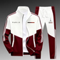 🔥Gratis verzending✈️Heren Colorblock Trainingsset met Ritsjas & Broek met Trekkoord – Comfortabele Casual 2-Delige Set