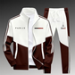 🔥Gratis verzending✈️Heren Colorblock Trainingsset met Ritsjas & Broek met Trekkoord – Comfortabele Casual 2-Delige Set