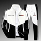 🔥Gratis verzending✈️Heren Colorblock Trainingsset met Ritsjas & Broek met Trekkoord – Comfortabele Casual 2-Delige Set
