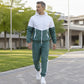 Lichtgewicht colour block jack en trainingsbroek set voor heren